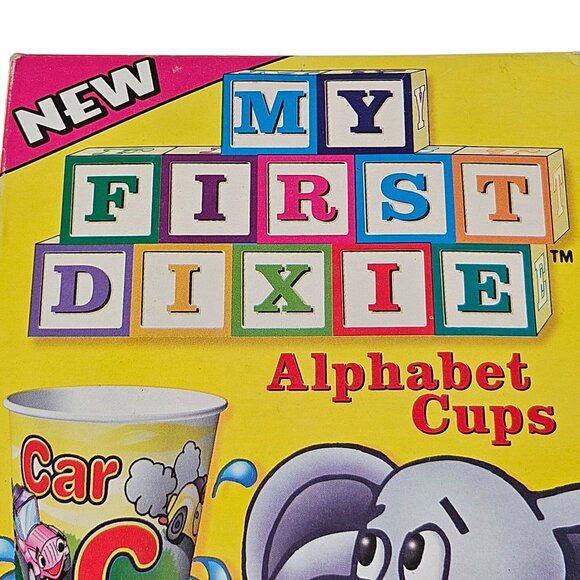 Dixie My First Alphabet Cups 5oz 100 Count Disposable Kids Lightweight Open Box - Picture 3 of 11
